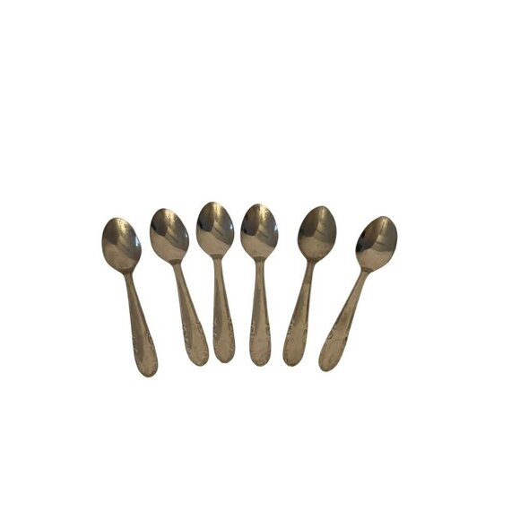 RostfreiNox Stainless Steel Small Coffee Tea Spoons Set of 6 Vtg - Picture 2 of 11